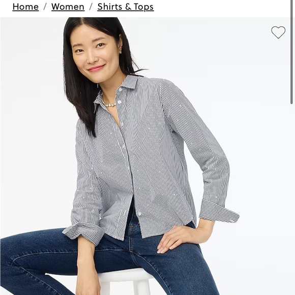 Jcrew Factory Rhinestone Modern Button Down - Picture 4 of 5